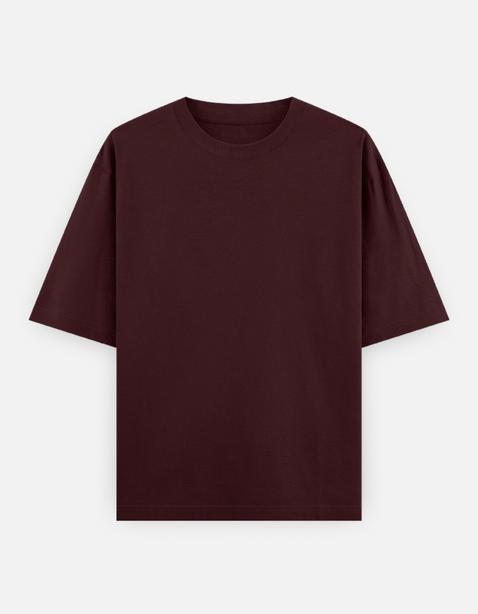 Unisex Oversized Classic Dark Autumn Color T-Shirt Plain - Image 2