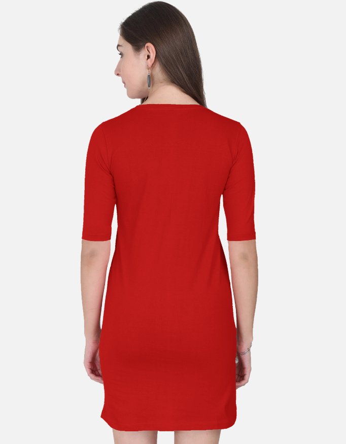 Women T-Shirt Dress Plain